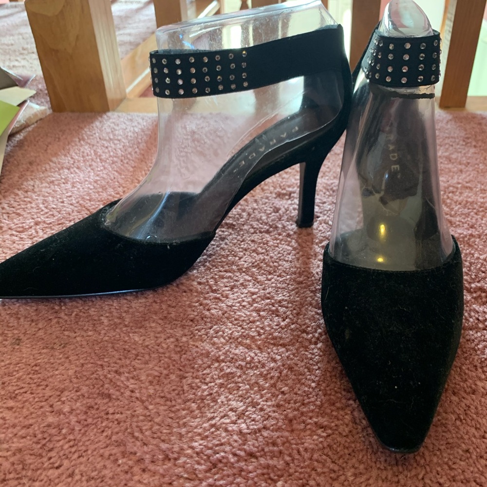 Black Dress Shoe with Diamond Ankle accent (NEW)